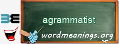 WordMeaning blackboard for agrammatist